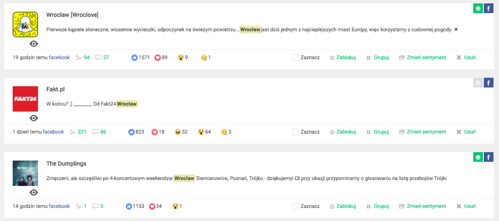Facebook reactions - BrandSpy